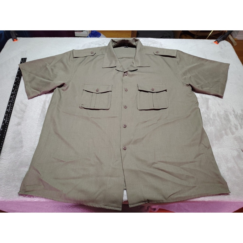 Dreams Bowling Shirt Men 2XL Gray Retro Travel Classic Vintage Short Sleeve